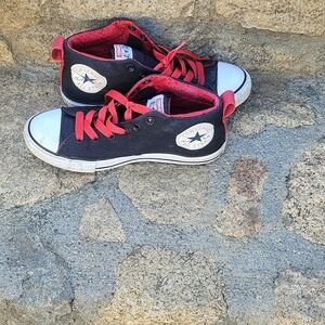 Converse Kids Black and Red Sneakers